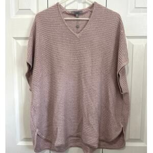 Neiman Marcus NWT Cashmere Collection Lilac Paillette Luxe Poncho L/XL
